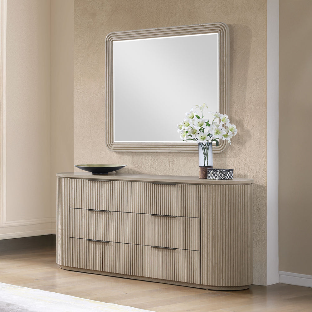 Leanna Mirror - Light Oak