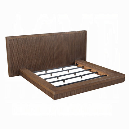 Leanna Queen Bed - Brown Oak