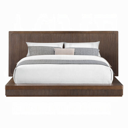 Leanna Queen Bed - Brown Oak