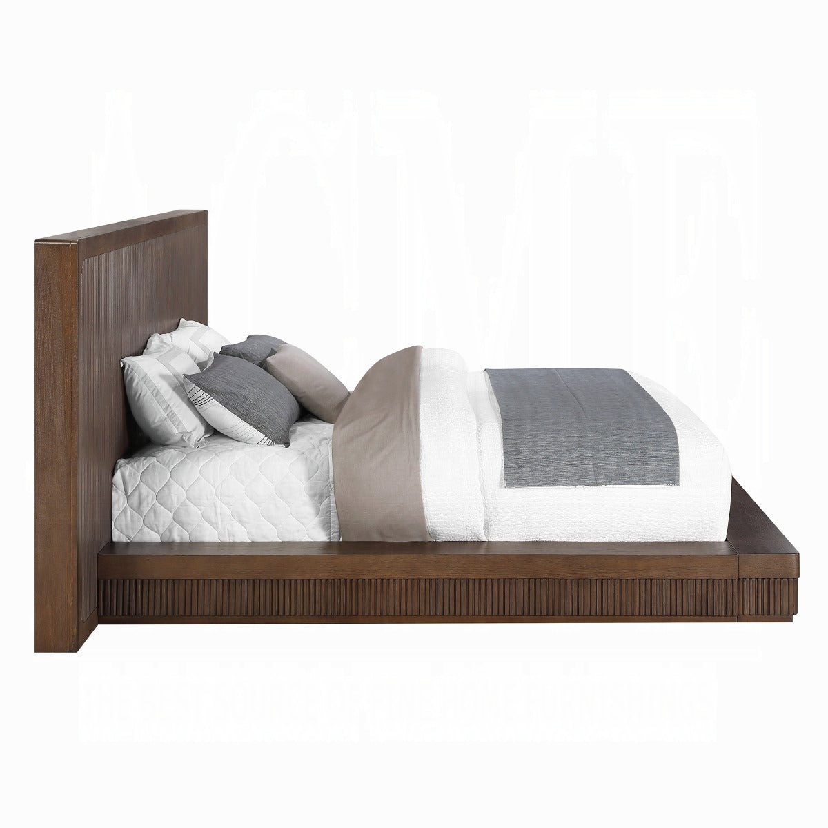 Leanna Queen Bed - Brown Oak