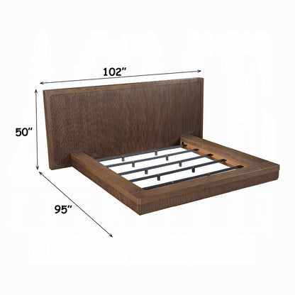 Leanna Queen Bed - Brown Oak