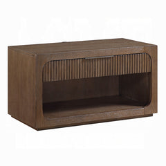 Leanna Nightstand w/Wood Top