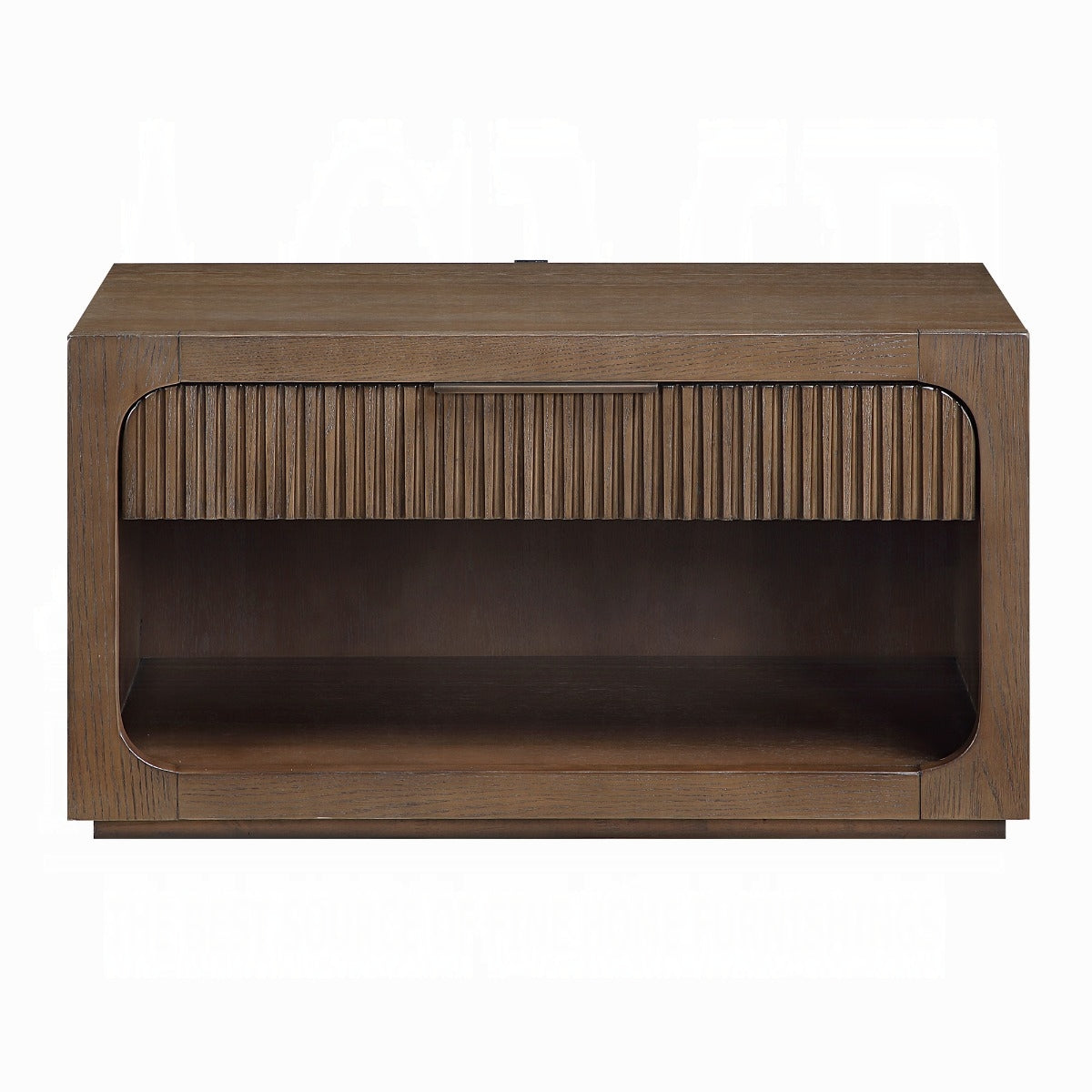 Leanna Nightstand w/Wood Top