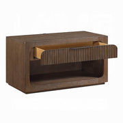 Leanna Nightstand w/Wood Top