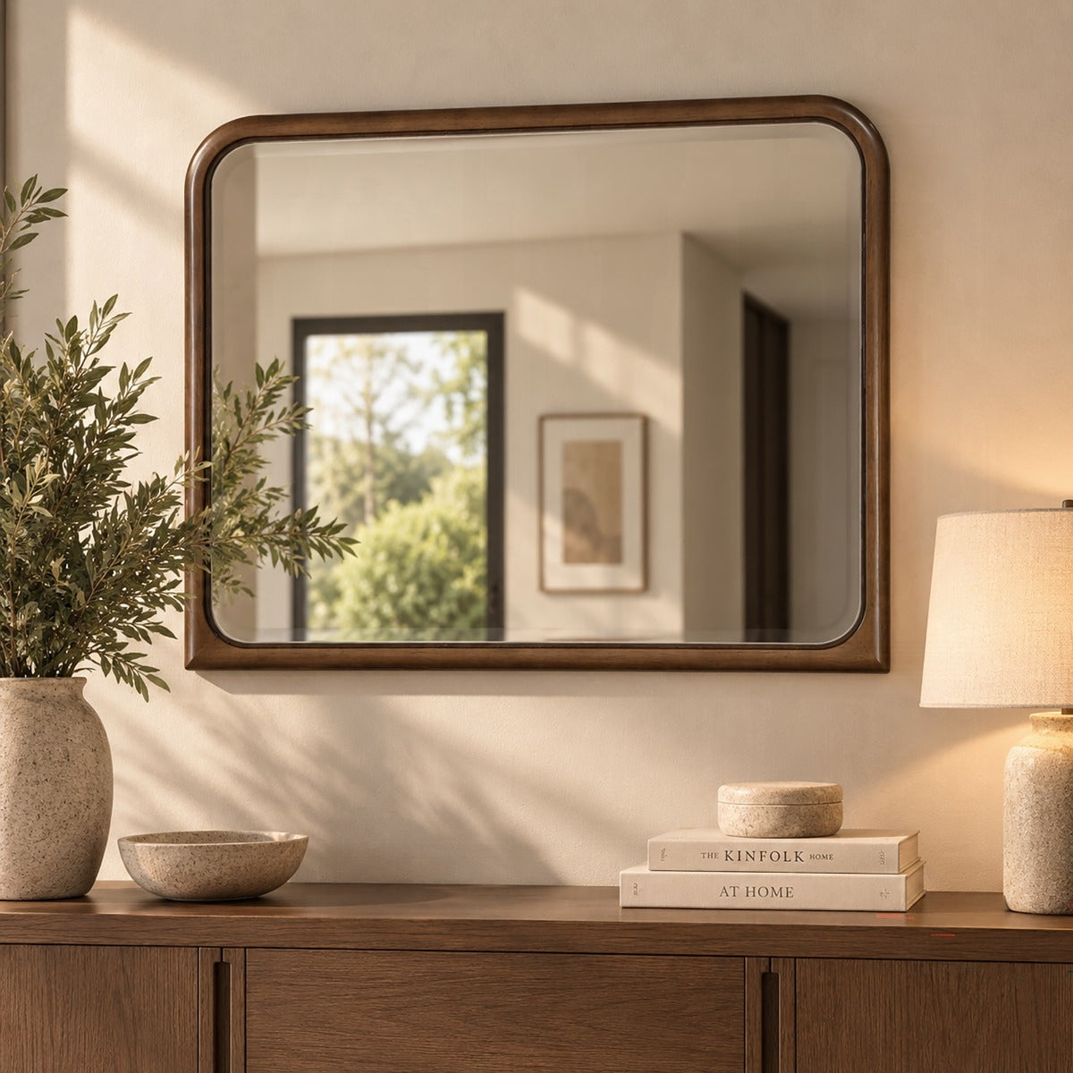 Leanna Mirror - Brown Oak