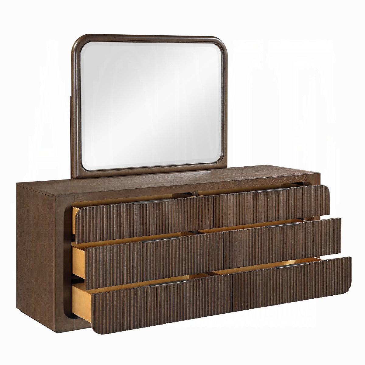 Leanna Mirror - Brown Oak