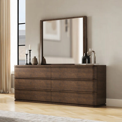 Zoey Mirror - Brown Oak