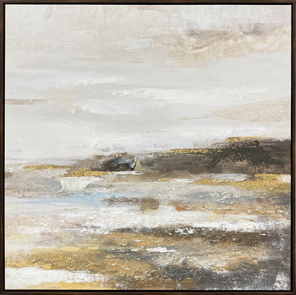 Tranquil Horizon II Hand-embellished Canvas in Frame