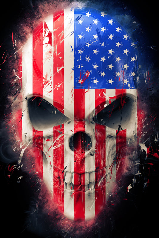 ''American Skull'' Tempered Glass