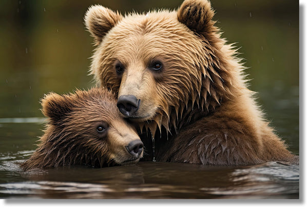 ''Bear Family'' Tempered Glass