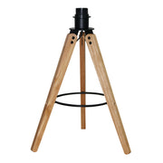 Birch Three Legged Wooden Bar Table Lamp - Natural - Black