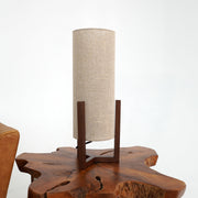 Brisa Table Lamp, Walnut Wood Base with Natural Linen Shade