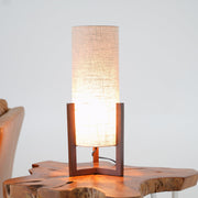 Brisa Table Lamp, Walnut Wood Base with Natural Linen Shade