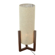 Brisa Table Lamp, Walnut Wood Base with Natural Linen Shade