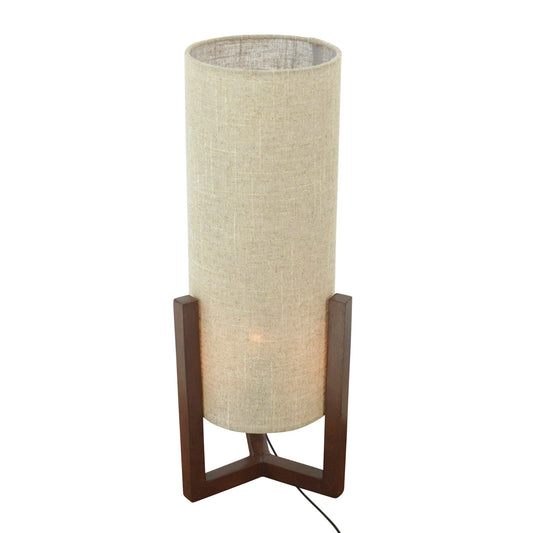 Brisa Table Lamp, Walnut Wood Base with Natural Linen Shade
