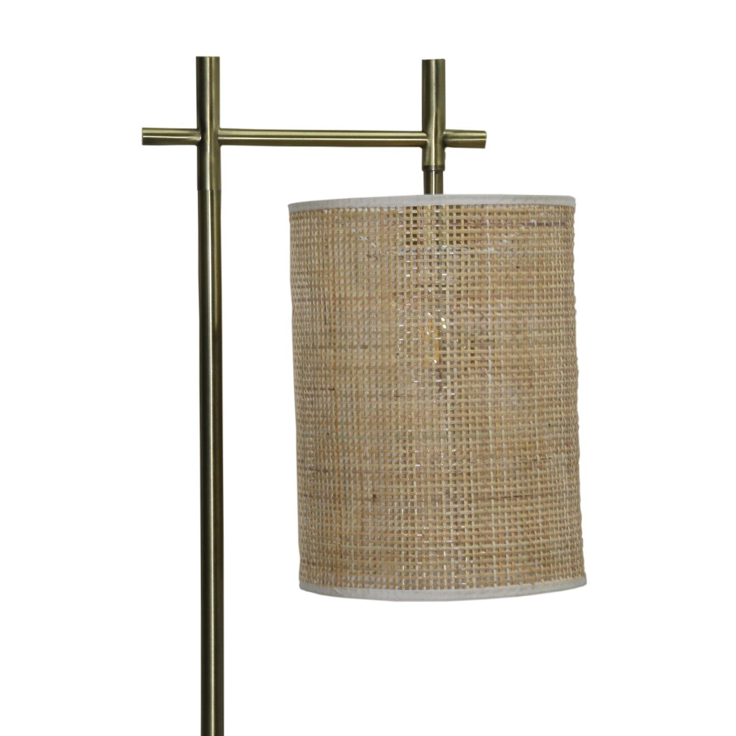 Brizo Bamboo Lampshade Floor Lamp Dark brown and Bronze