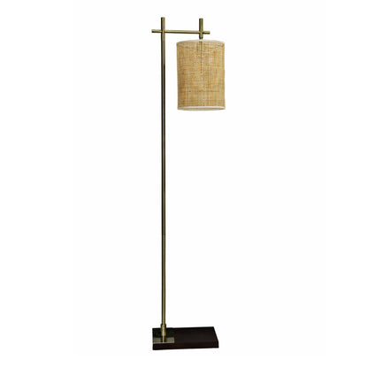 Brizo Bamboo Lampshade Floor Lamp Dark brown and Bronze