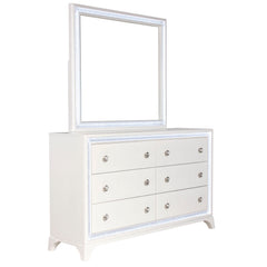 Cassie Dresser and Mirror Set in Pearl Finish