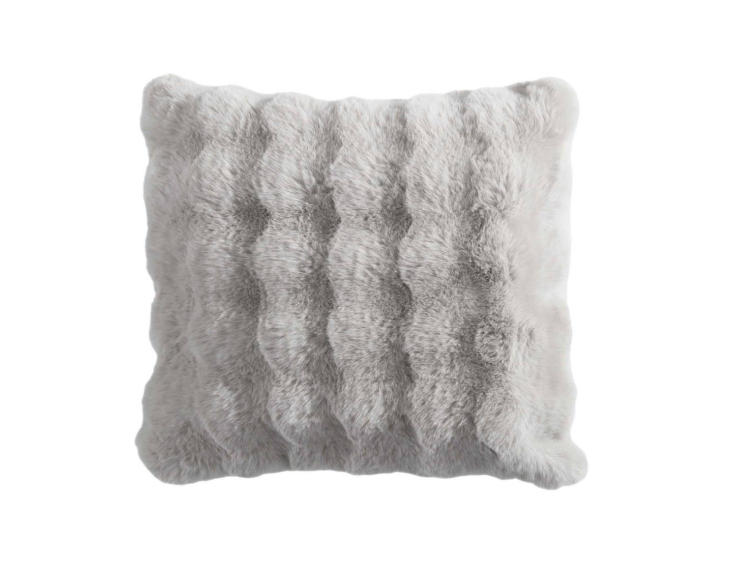 Bubble Faux Fur Gray 4 pc Comforter Set