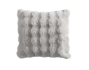 Bubble Faux Fur Gray 4 pc Comforter Set