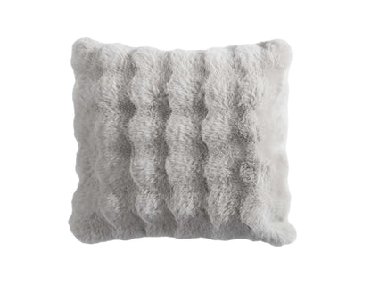 Bubble Faux Fur Gray 4 pc Comforter Set