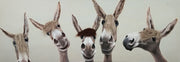 ''Fuzzy Donkeys'' Hand-painted Canvas w/ Hair