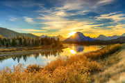 ''Lake by the Mountain'' Tempered Glass
