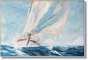 ''Wind & Spray Regatta'' Hand-painted Canvas in Frame