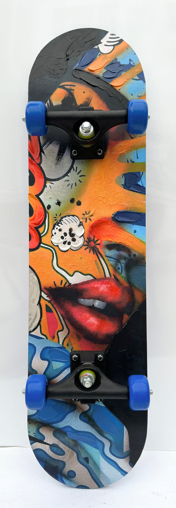 ''Graffiti Woman Face Skateboard'' Hand-painted Skateboard