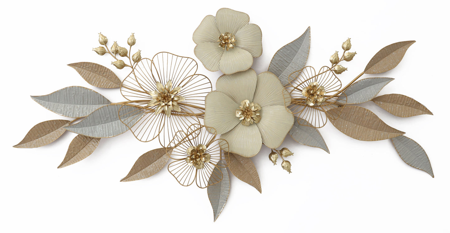 ''Floral Art'' Metal Wall Art