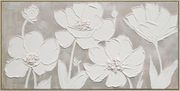 Textured Blossoms Hand-painted Canvas in Frame