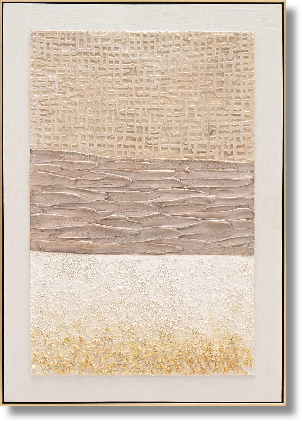 ''Desert Gold Luxe Texture'' 3D Canvas in Frame