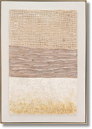 ''Desert Gold Luxe Texture'' 3D Canvas in Frame