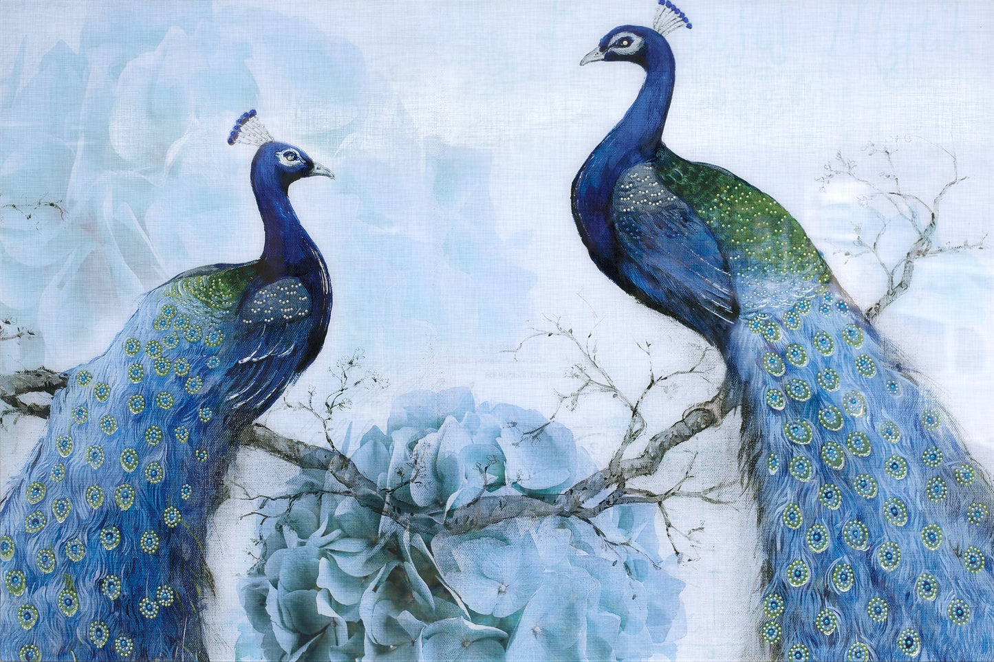 ''Sparkling Peacocks Rhinestones'' Tempered Glass