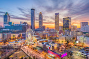 ''Atlanta Skyline'' Tempered Glass