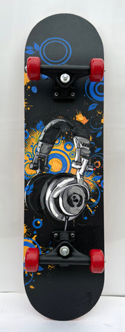 ''Skateboard with Headphone Design'' Hand-painted Skateboard