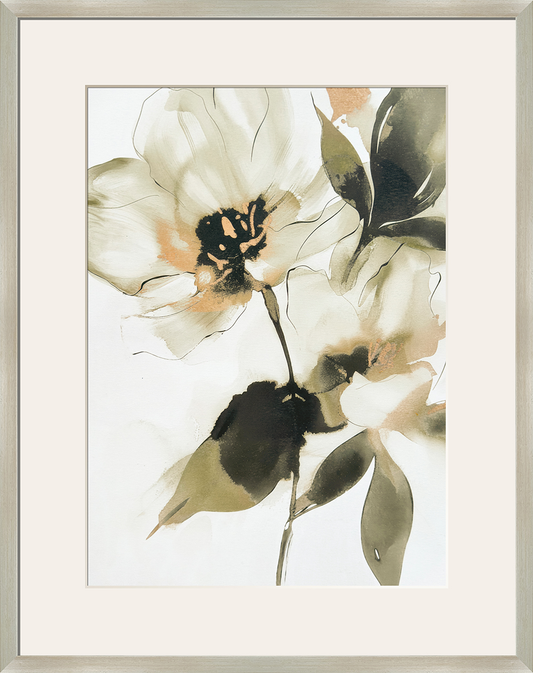 Whispering Petals I Framed Canvas Under Acrylic