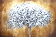 ''Abstract Tree in Bloom Rhinestones'' Tempered Glass