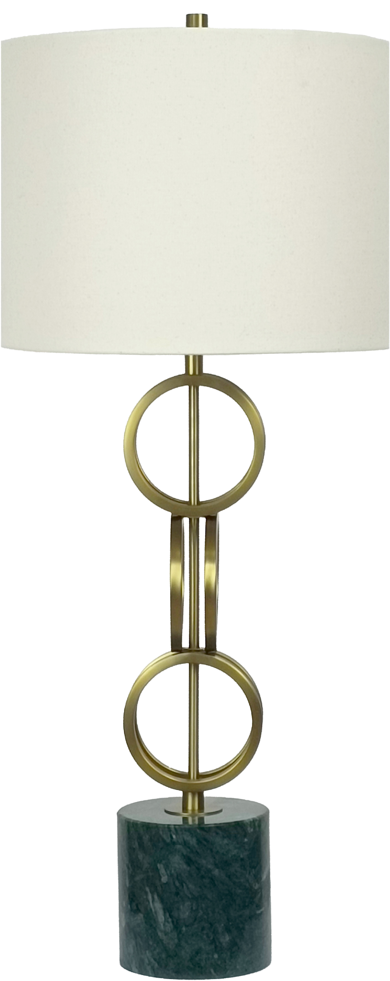 Marble Harmony Metal Table Lamp on Marble Base (Case Pack 2)