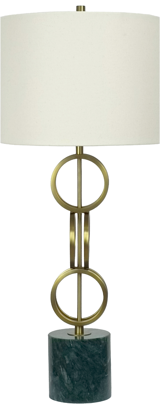 Marble Harmony Metal Table Lamp on Marble Base (Case Pack 2)