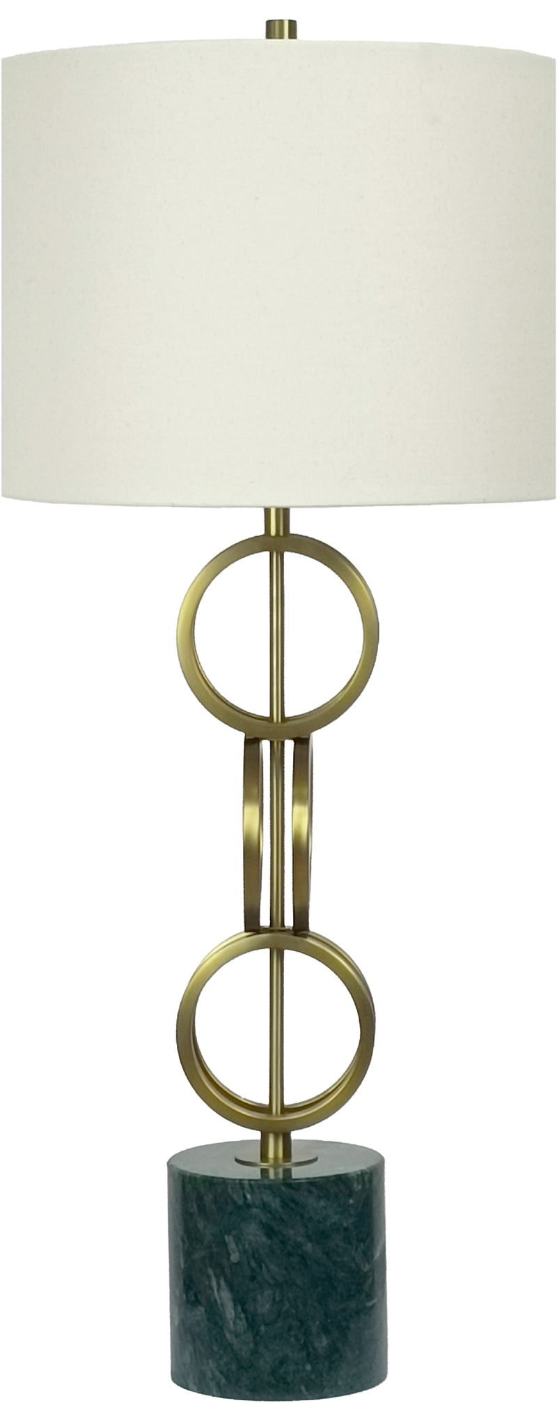 Marble Harmony Metal Table Lamp on Marble Base (Case Pack 2)