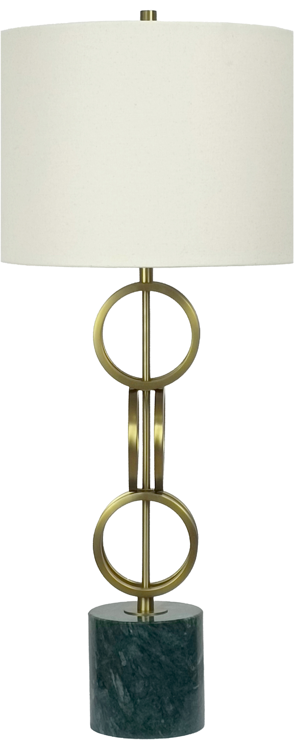 Marble Harmony Metal Table Lamp on Marble Base (Case Pack 2)