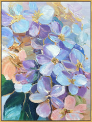 Petal Reverie I Hand-Embellished Canvas in Frame