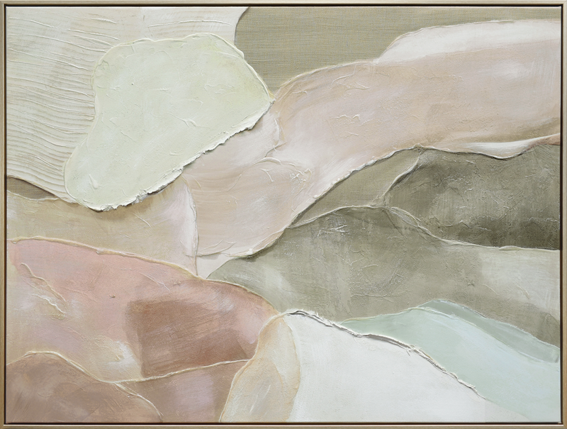 Ethereal Layers Hand-embellished Canvas in Frame