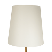 Celestial Modern Floor Lamp with Brass Accent Table with Large White Shade
