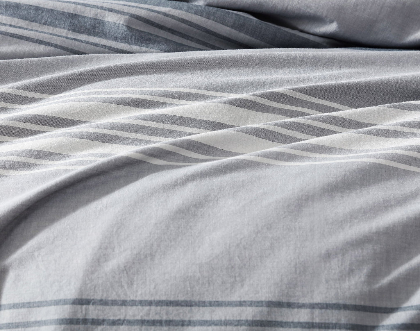 Noah Charcoal Stripe 4 pc Queen Comforter Set