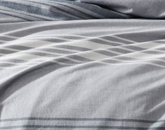 Noah Charcoal Stripe 4PC Queen Comforter Set