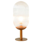 Clario Bronze Clear Glass Table Lamp