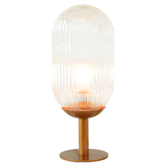 Clario Bronze Clear Glass Table Lamp