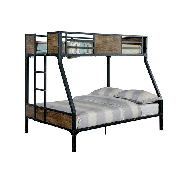 Clapton Twin/Full Bunk Bed in Black